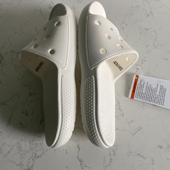 NWT Crocs Classic Slide White Summer Men\'s Sandals Size 6 main image 15